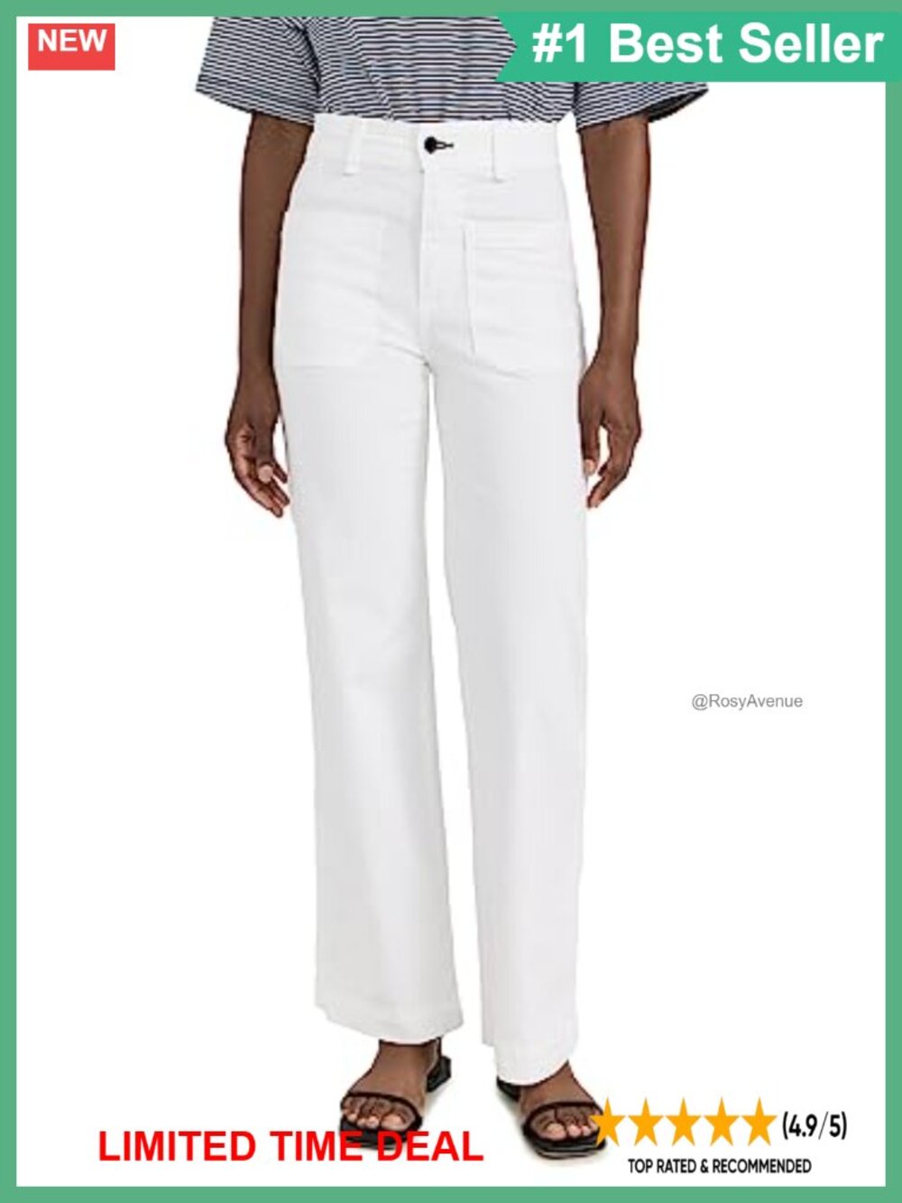 Mid-Weight Low-Stretch Twill High Rise Flared Sailor Pants